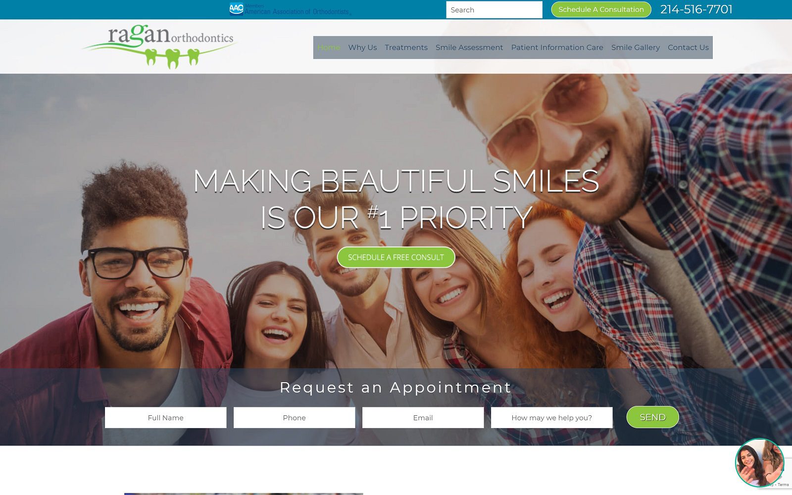 The Screenshot of Ragan Orthodontics Dr. Michael Ragan Website