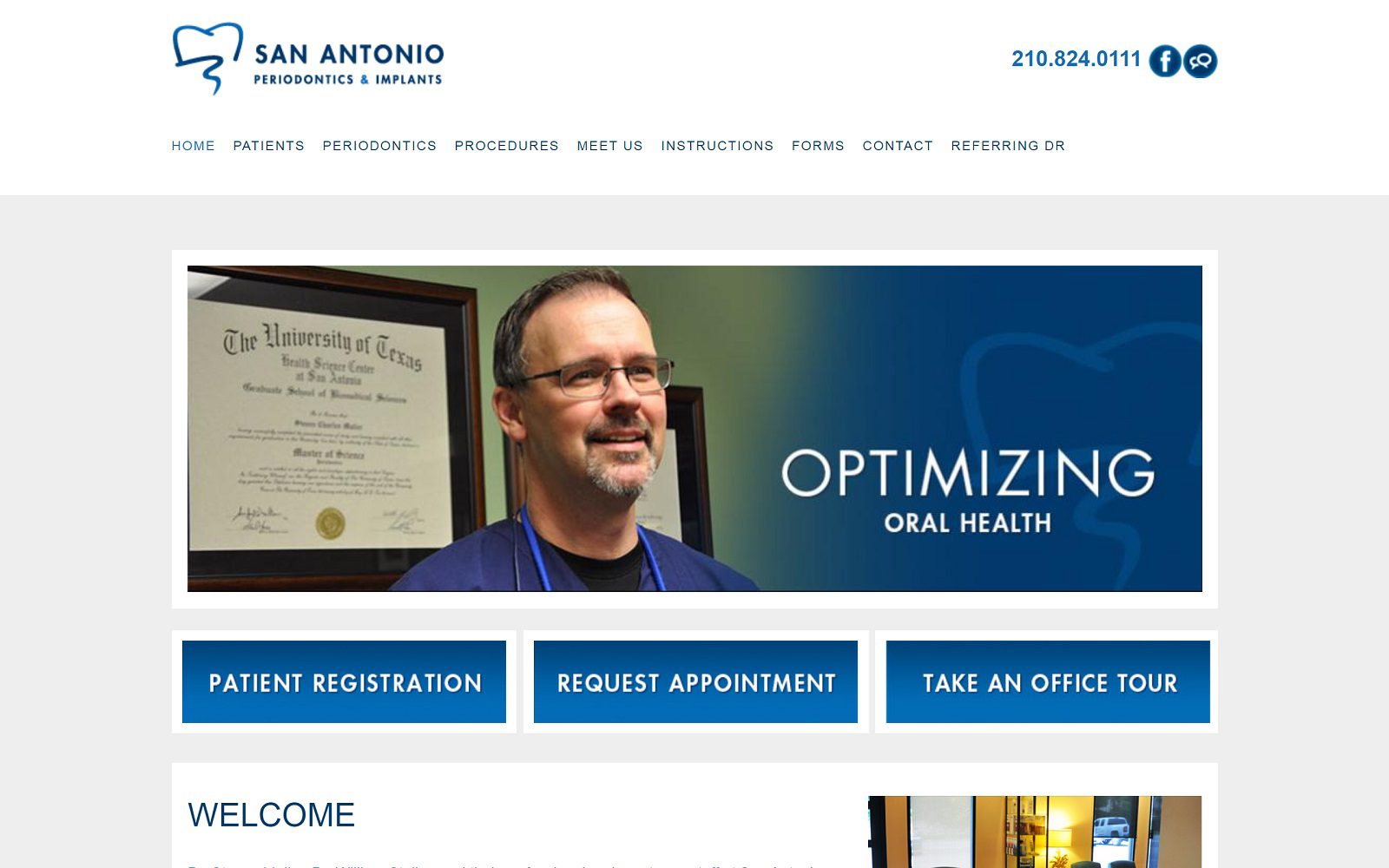 The Screenshot of Dr. Steven C. Maller, DDS, MS, PC Website