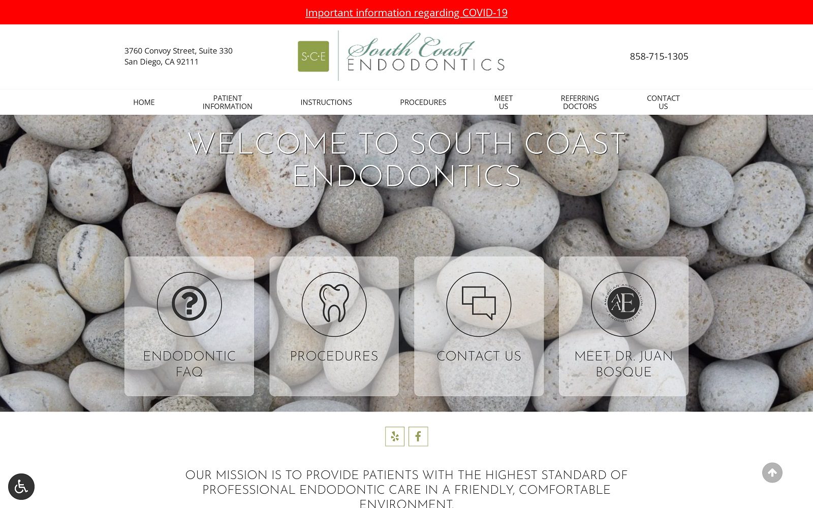 The Screenshot of Dr. Juan Bosque Website