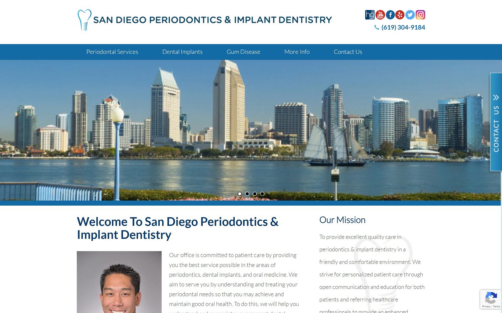 The Screenshot of San Diego Periodontics & Implant Dentistry Website