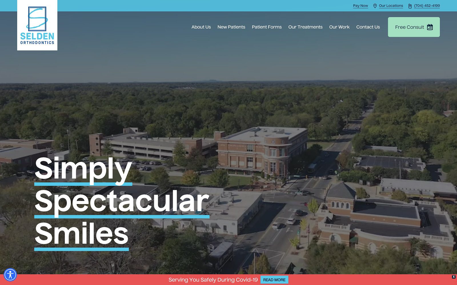 The Screenshot of Selden Orthodontics of Charlotte Website