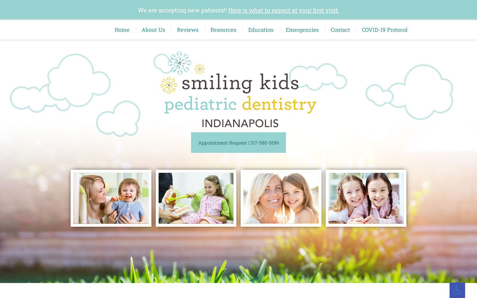 The Screenshot of Smiling Kids Pediatric Dentistry Website