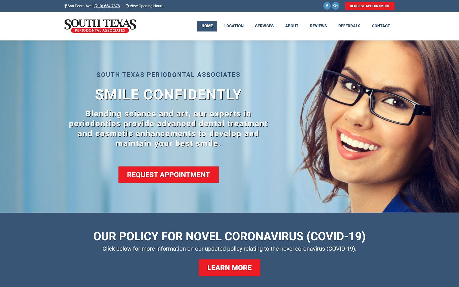 The Screenshot of South Texas Periodontal Associates Website
