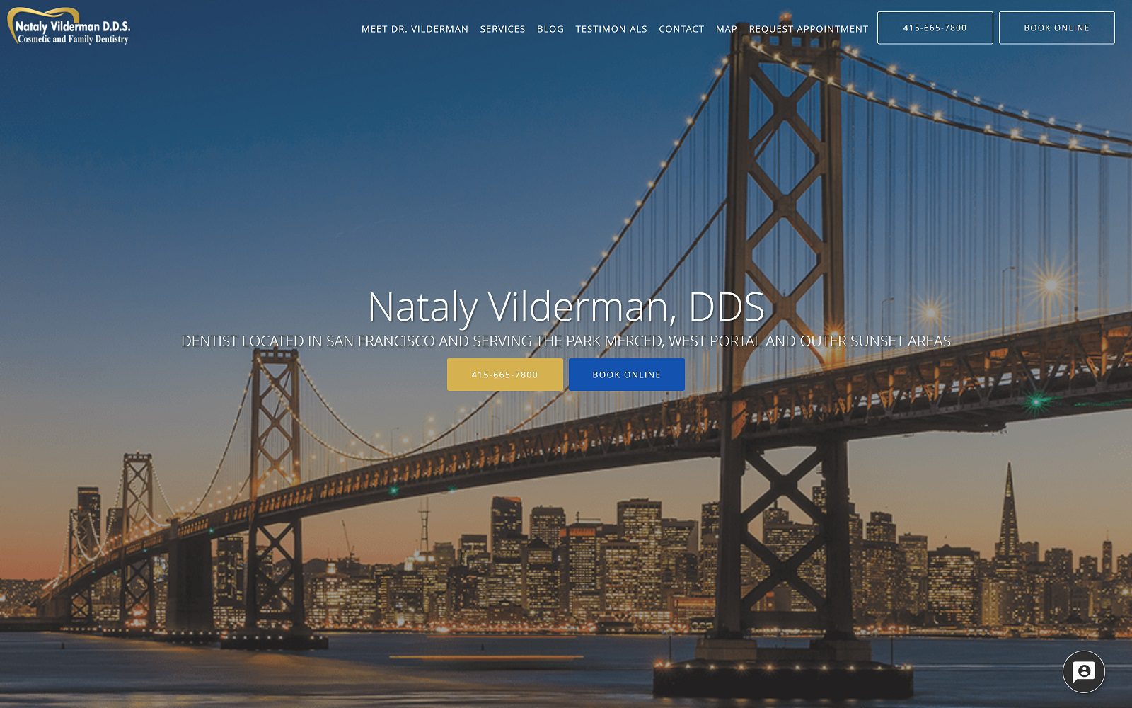The Screenshot of Nataly Vilderman, D.D.S. Website
