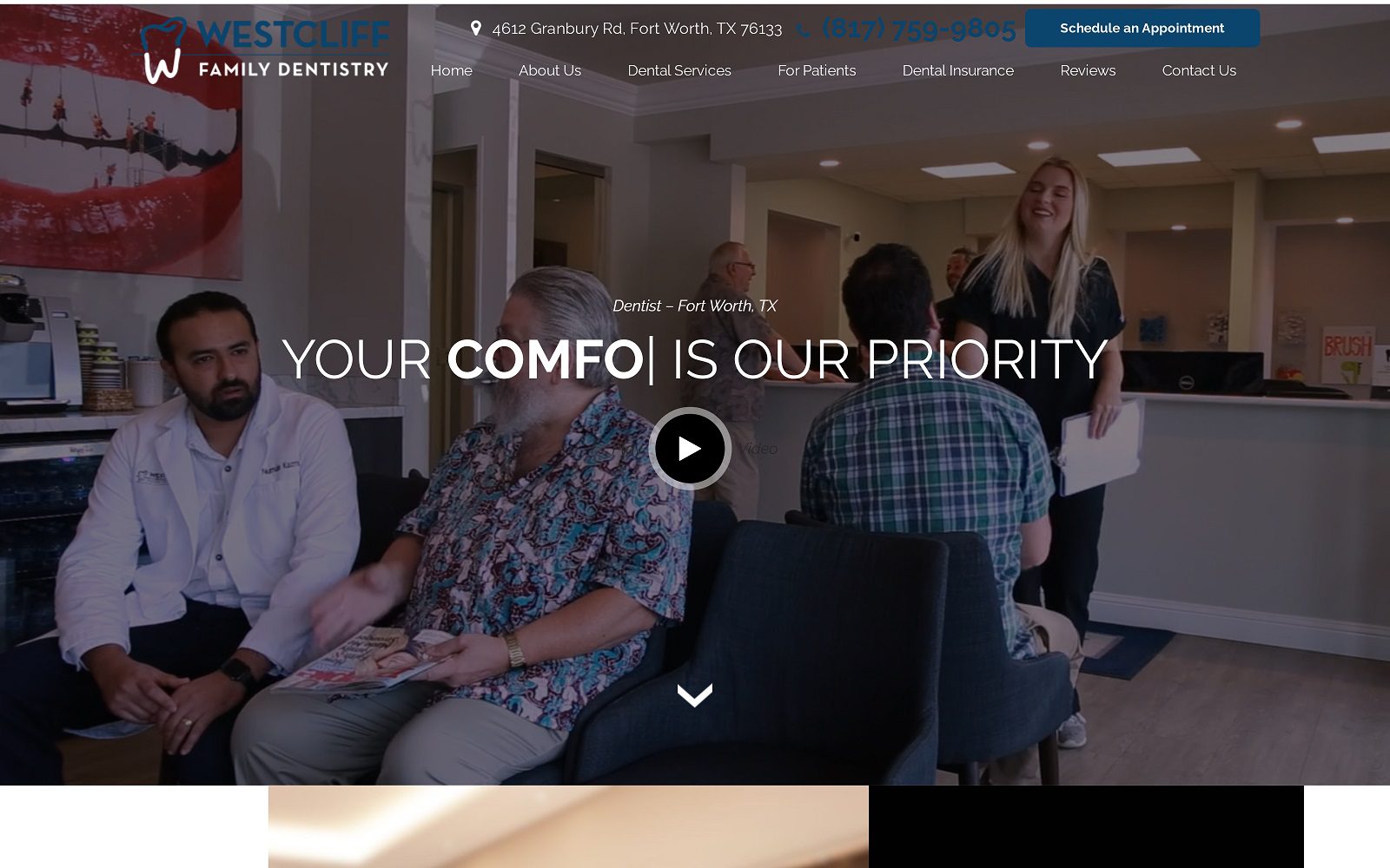 The Screenshot of Westcliff Family Dentistry Website