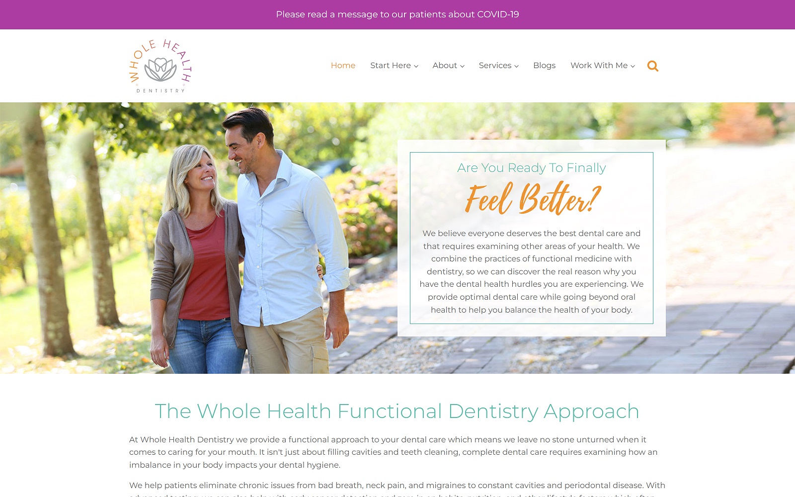 wholehealthdentistryaz.com screenshot