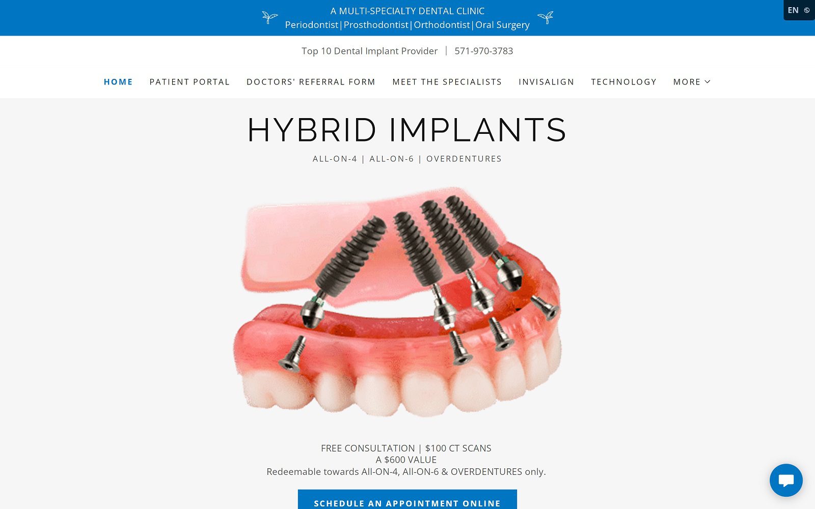 The Screenshot of Alexandria Dental Center alexandriadentalcenter.com Website