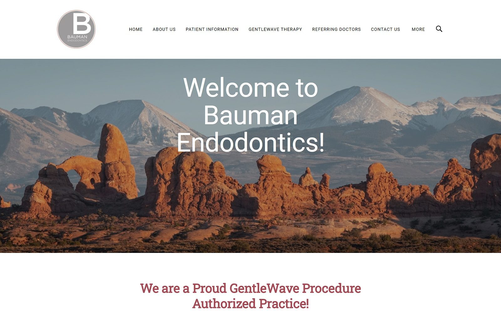 The Screenshot of Bauman Endodontics Richard Bauman DMD baumanendo.com Website