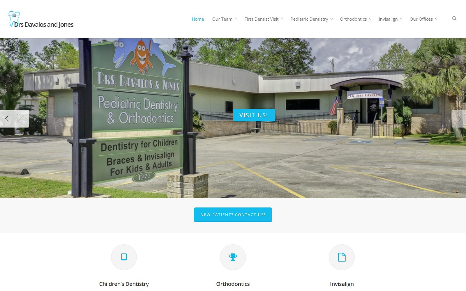 The Screenshot of Drs. Davalos & Jones Website