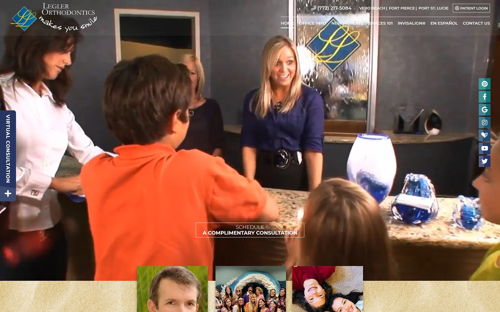 The Screenshot of Legler Orthodontics bracesatlegler.com Dr. Lee Legler Website