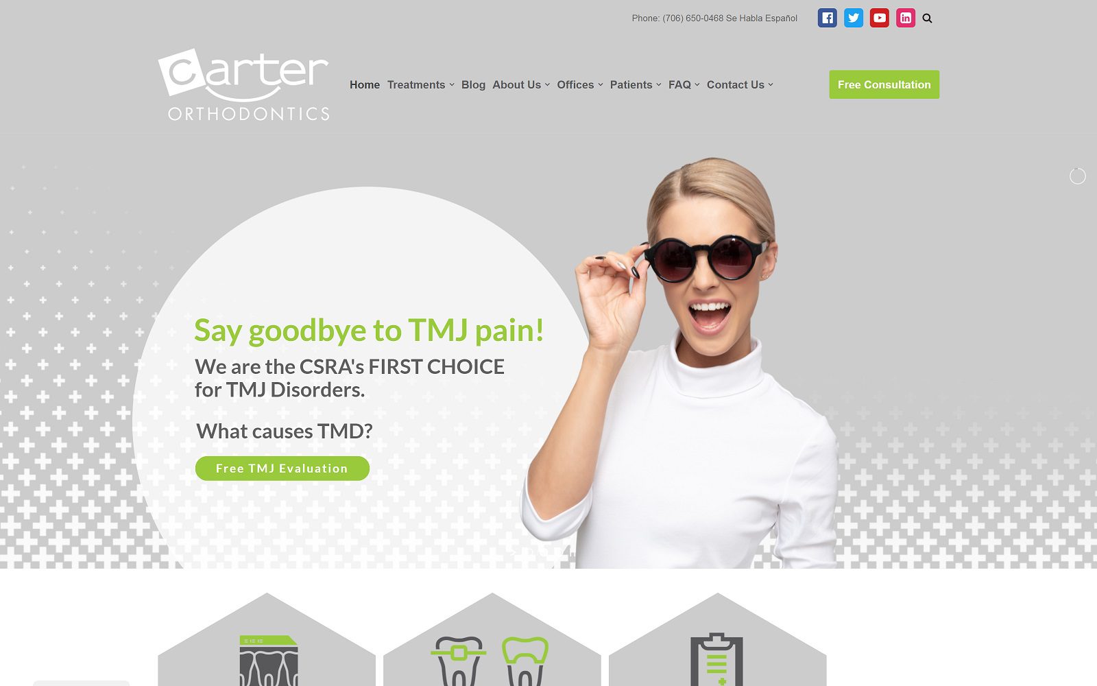 The Screenshot of Carter Orthodontics carterorthodontics.com Dr. David Carter Website