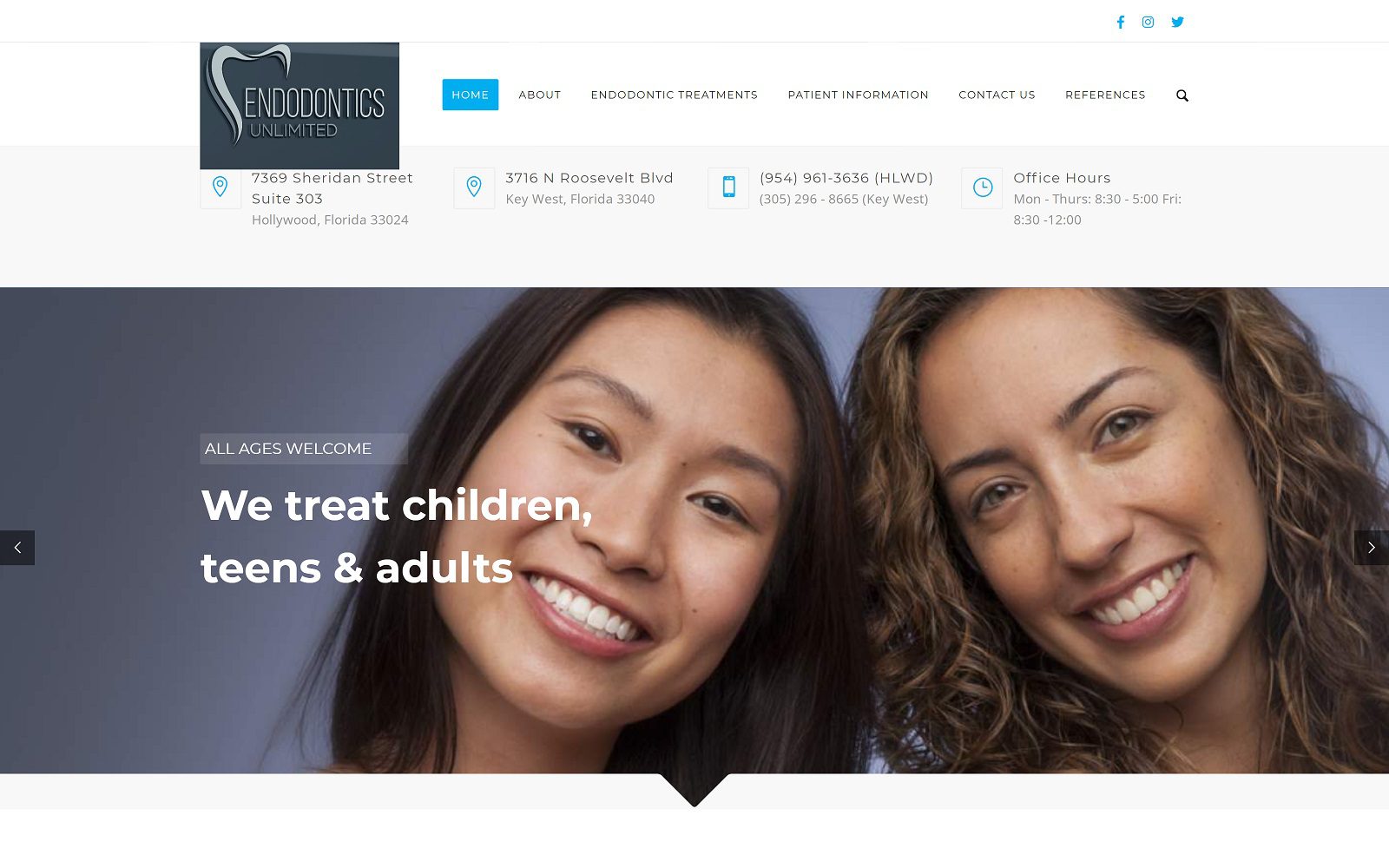 The Screenshot of Endodontics Unlimited Website