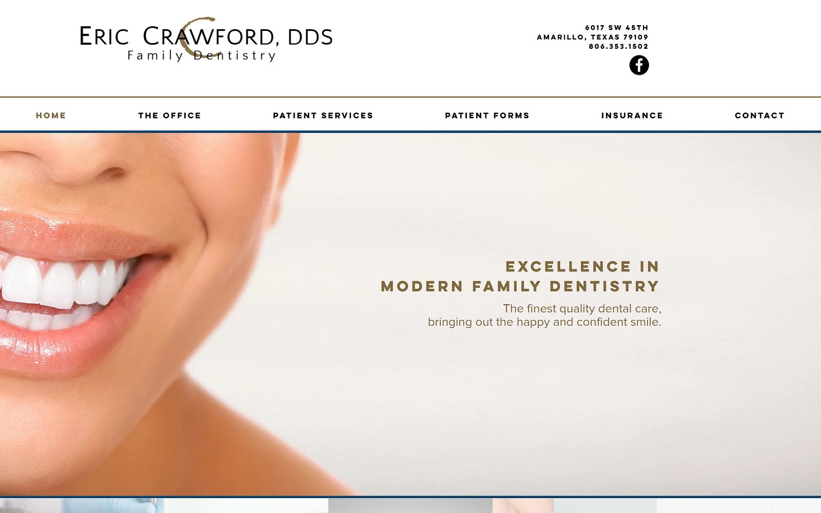 The Screenshot of Eric Crawford, DDS Family Dentistry ericcrawforddentist.com Website