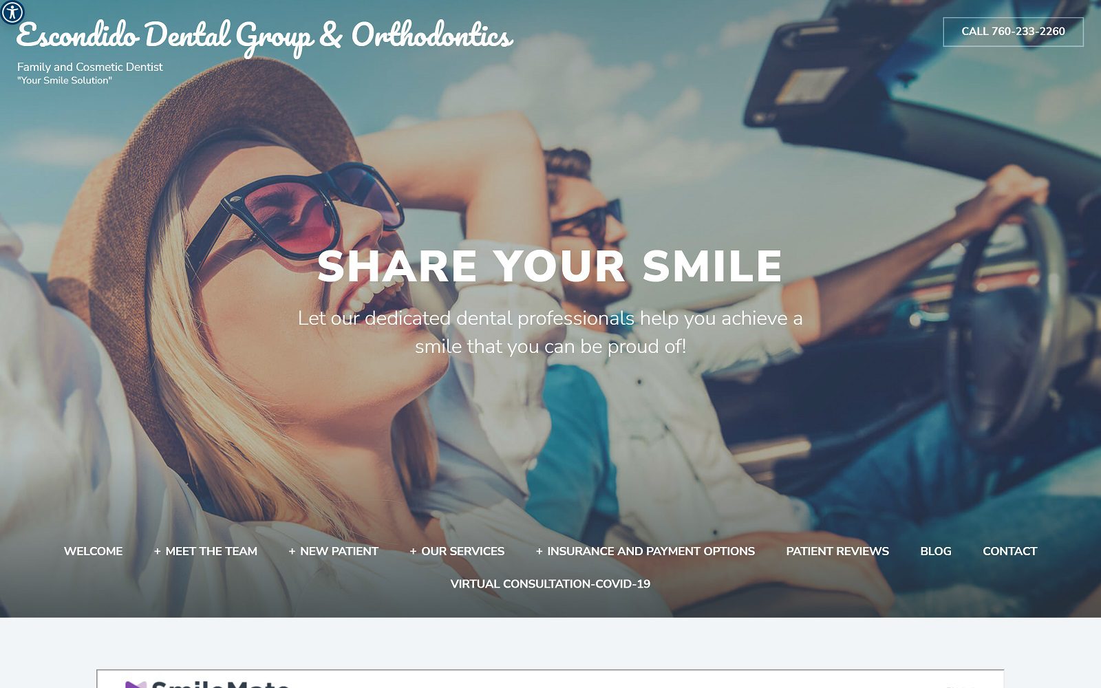 The Screenshot of Escondido Dental Group and Orthodontics escondidodentalgroup.net Website