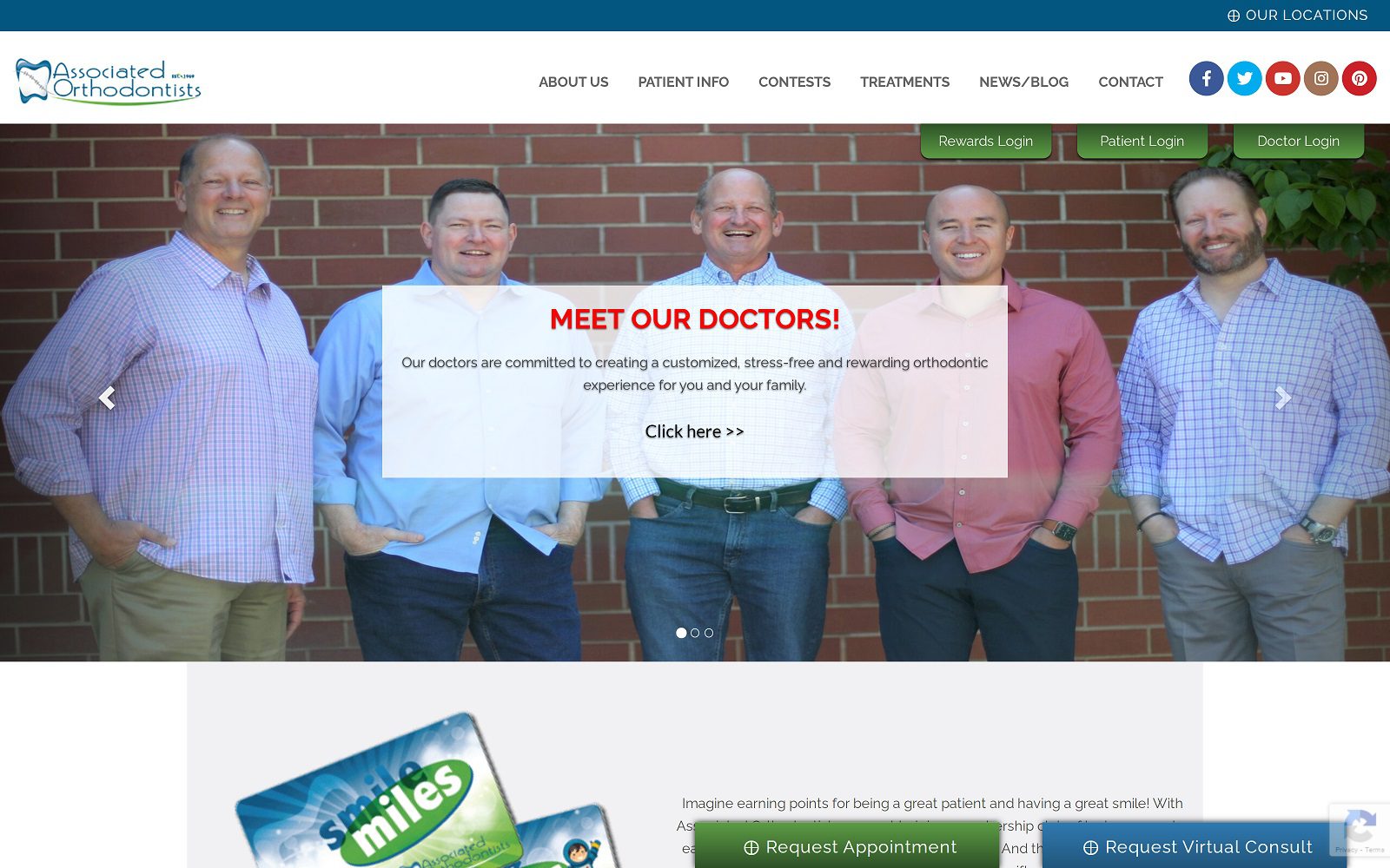 The Screenshot of Associated Orthodontists Ltd greatbraces.com Website