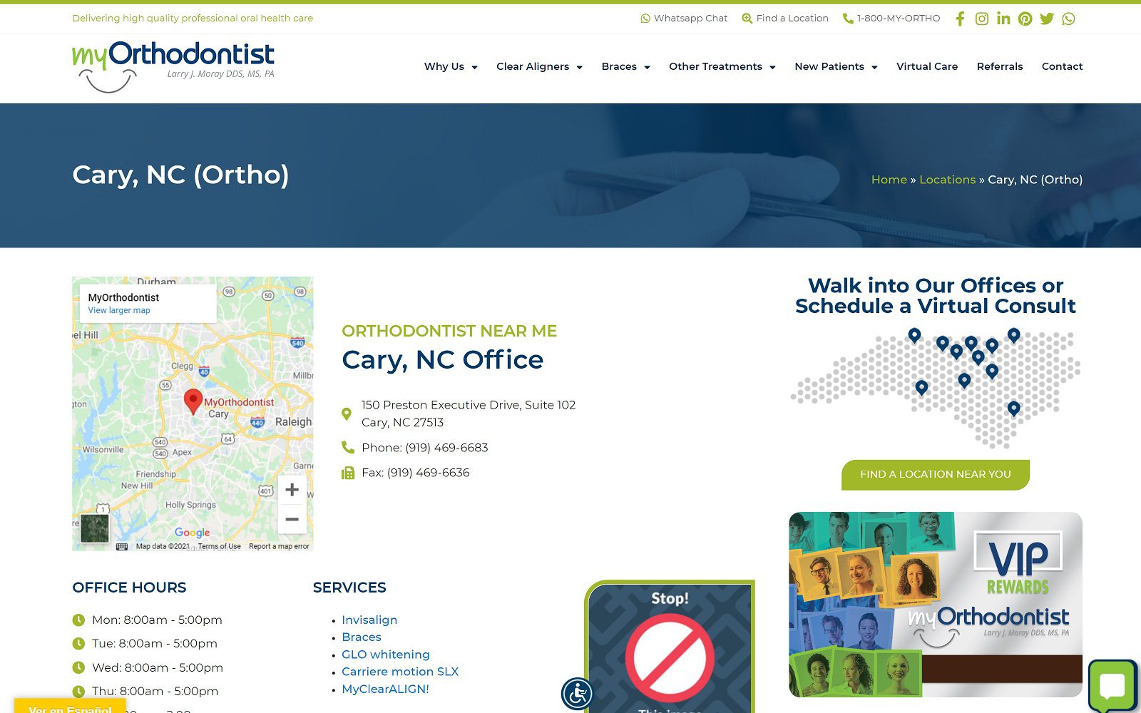 The Screenshot of MyOrthodontist Website