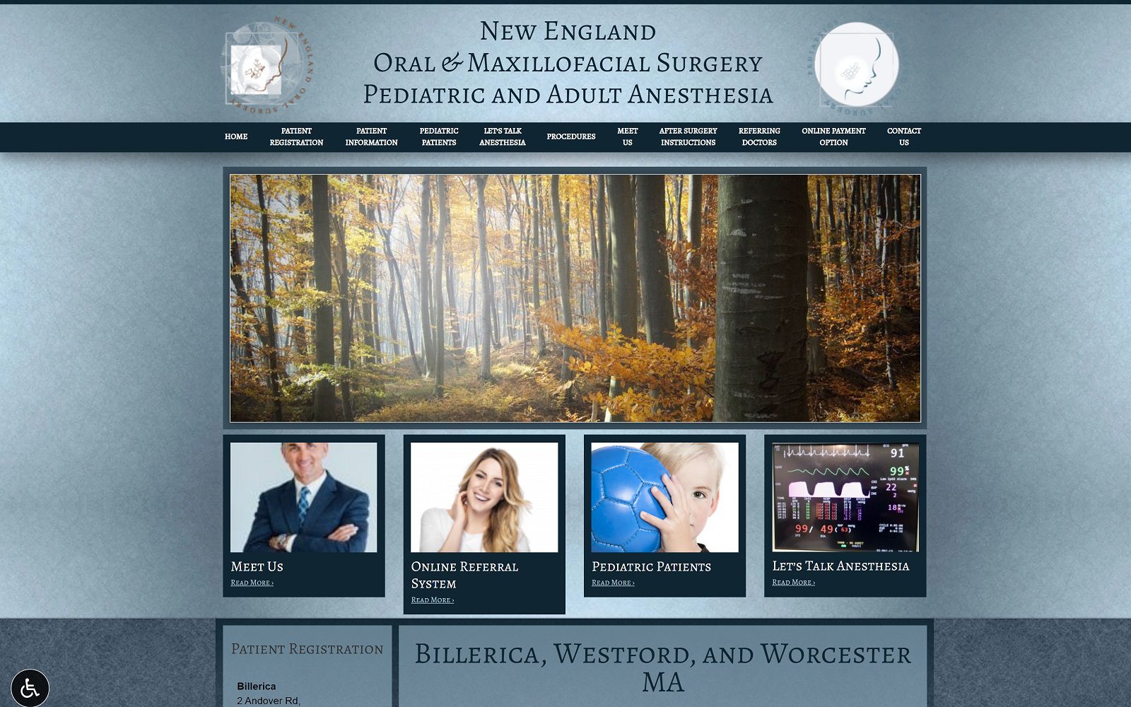 The Screenshot of New England Oral Surgery Associates, LLC newenglandoralsurgery.com Website