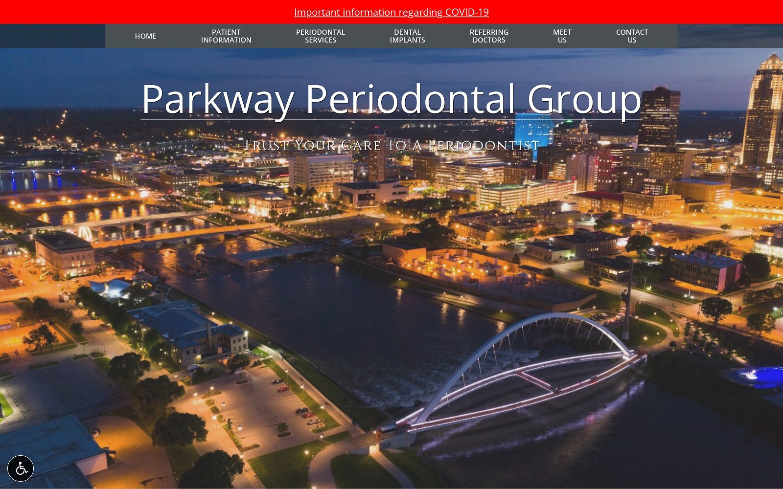 The Screenshot of Parkway Periodontal Group Website
