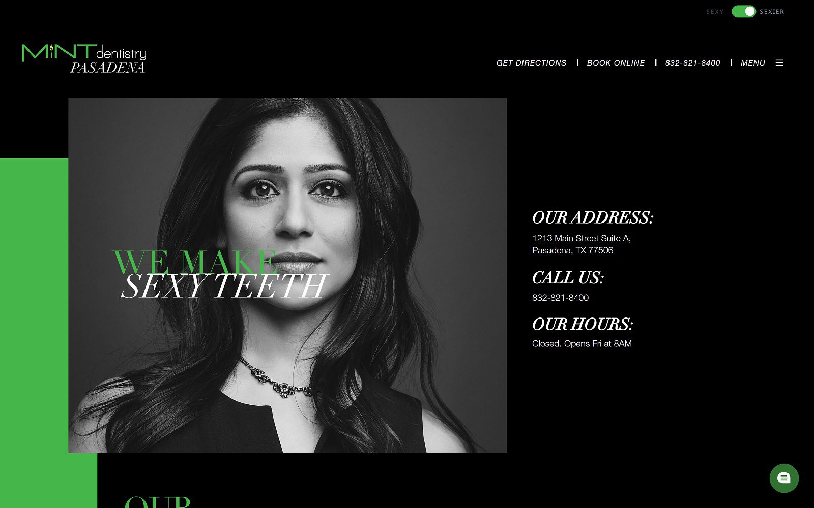 The Screenshot of MINT dentistry | Pasadena Website