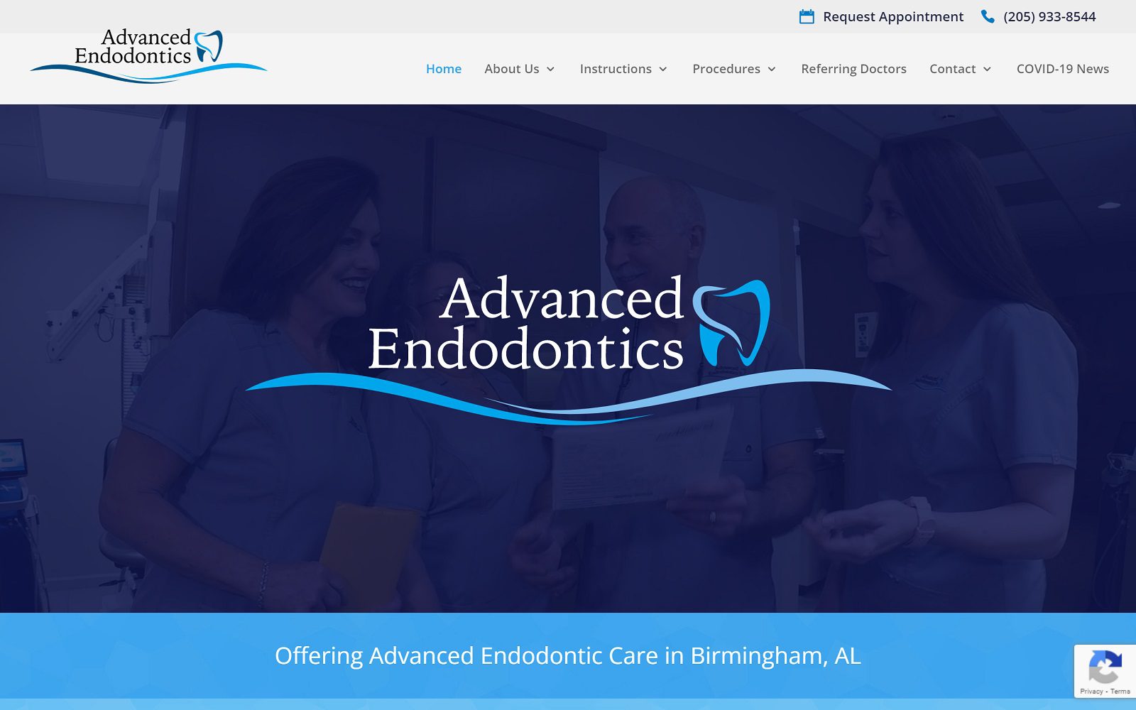The Screenshot of Advanced Endodontics smithrootcanal.com Website