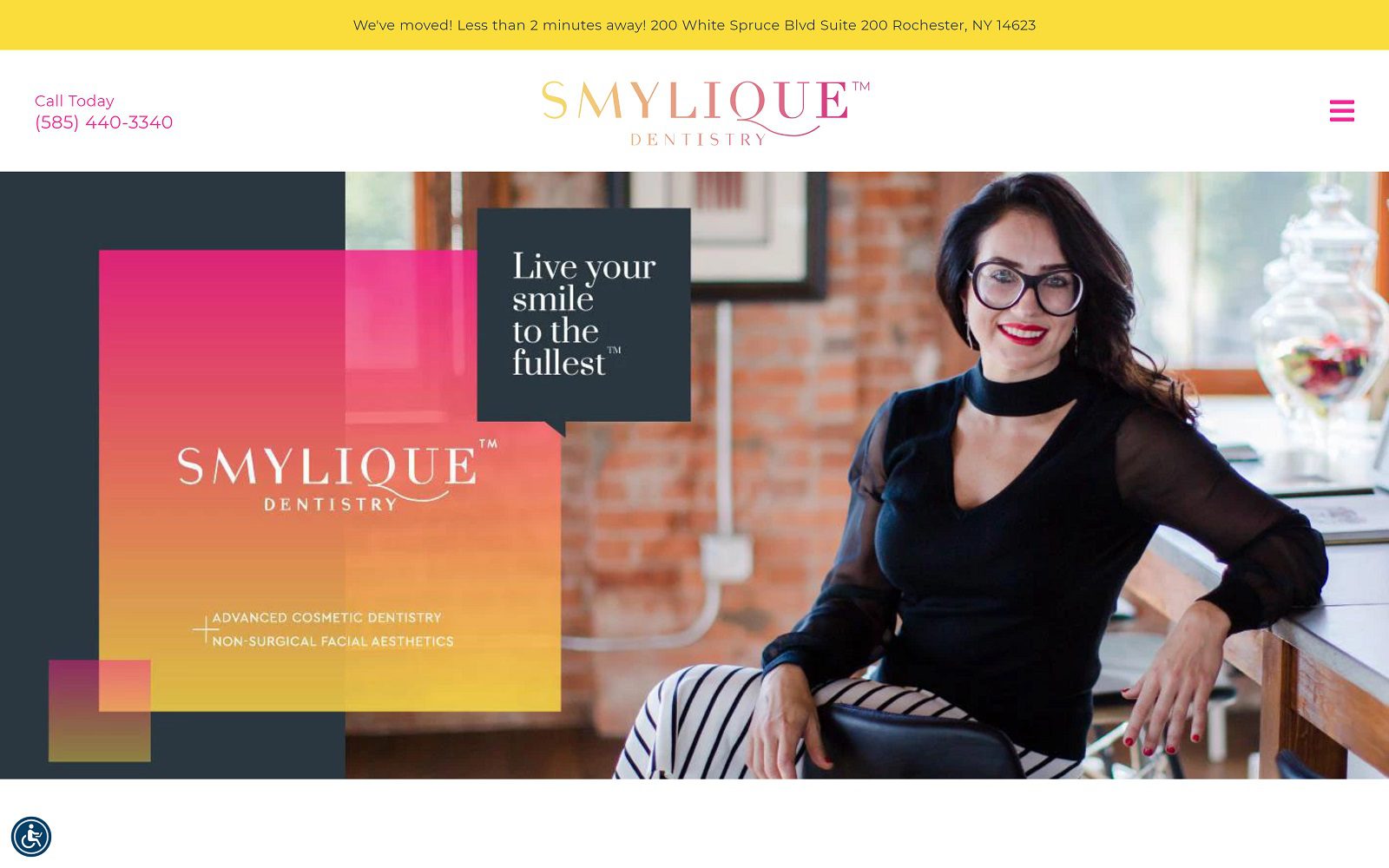 The Screenshot of Smylique Dentistry Dr. Indra Quagliata Website