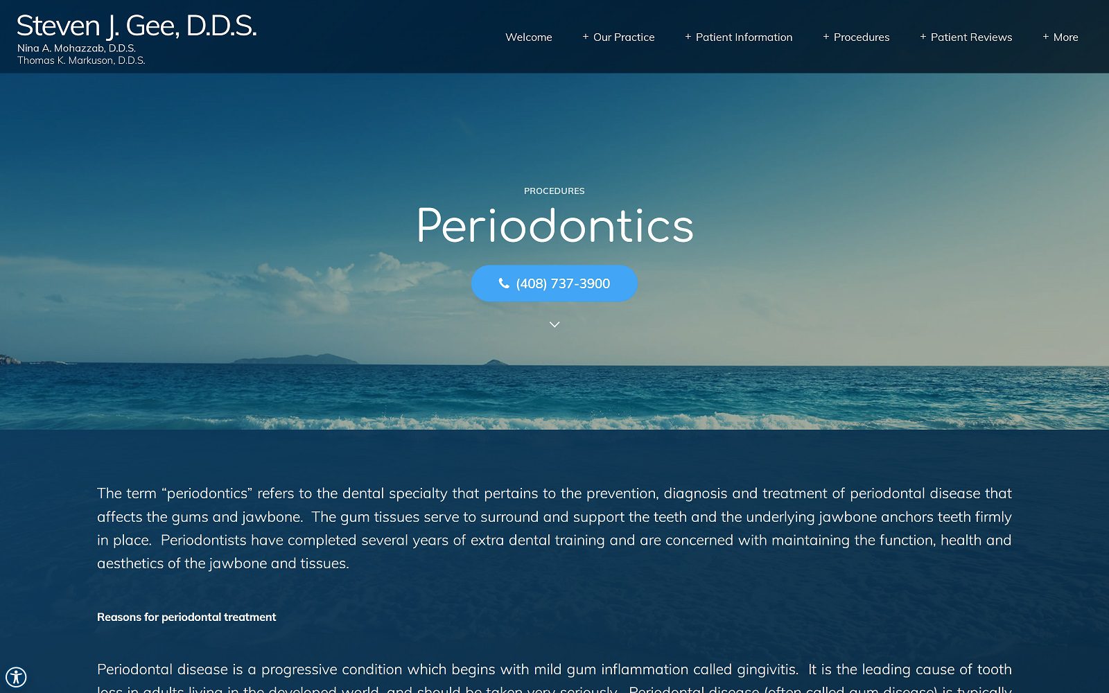 The Screenshot of Gee, Steven J DDS tmsgdental.com Website