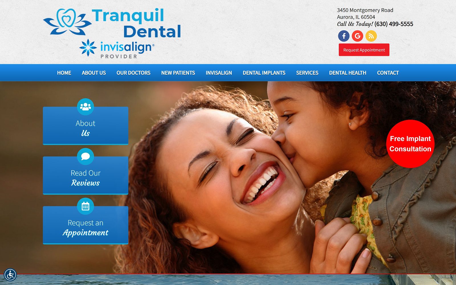 The Screenshot of Tranquil Dental tranquildentalaurora.com Website