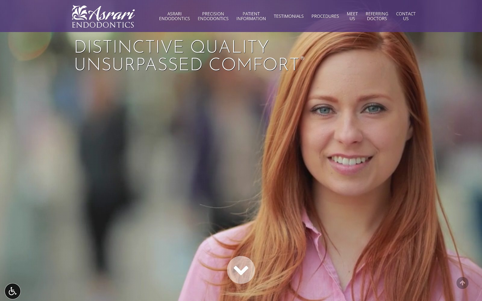 The Screenshot of Asrari Endodontics LLC Dr. Asrari Website