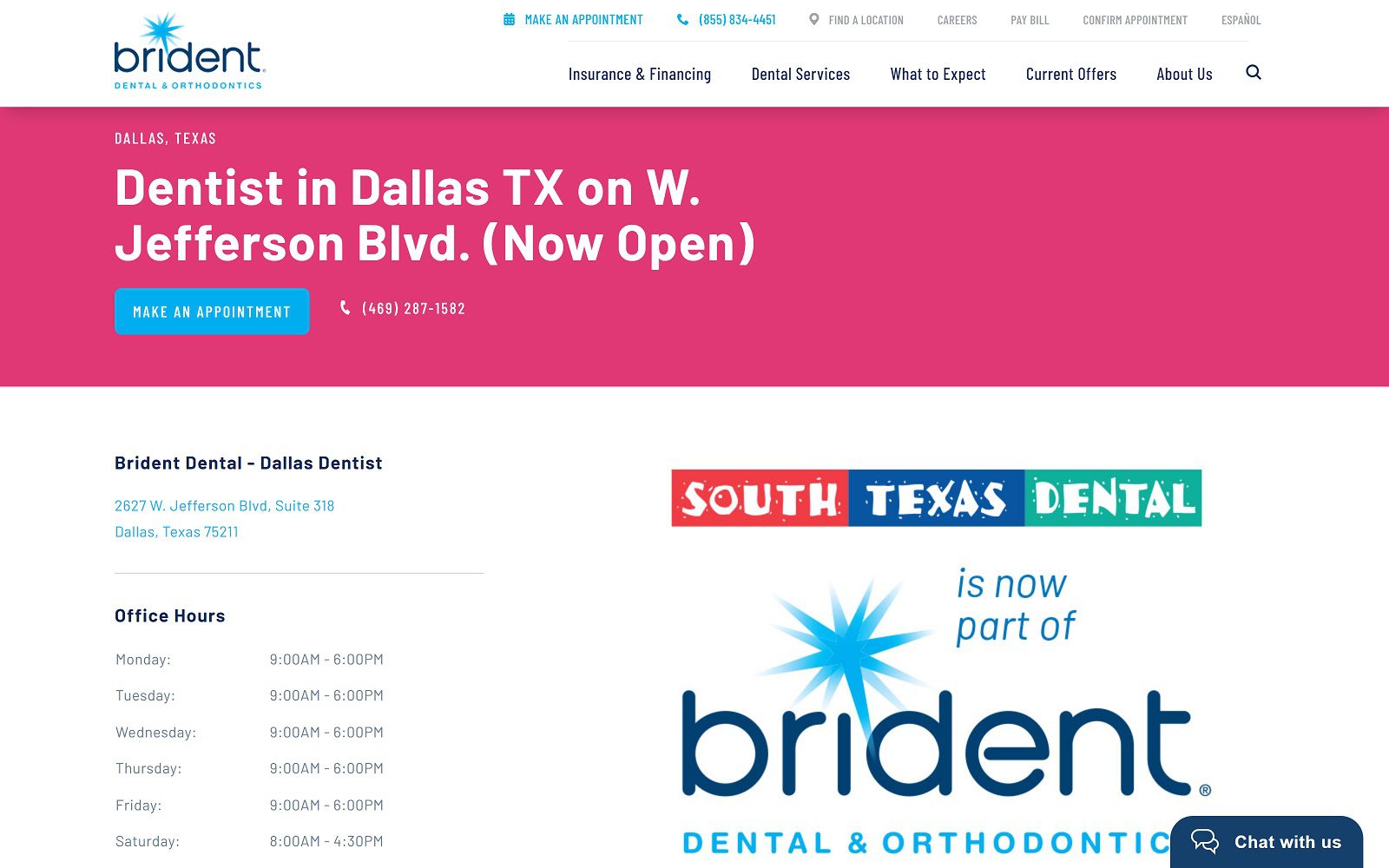 The Screenshot of Brident Dental & Orthodontics Website