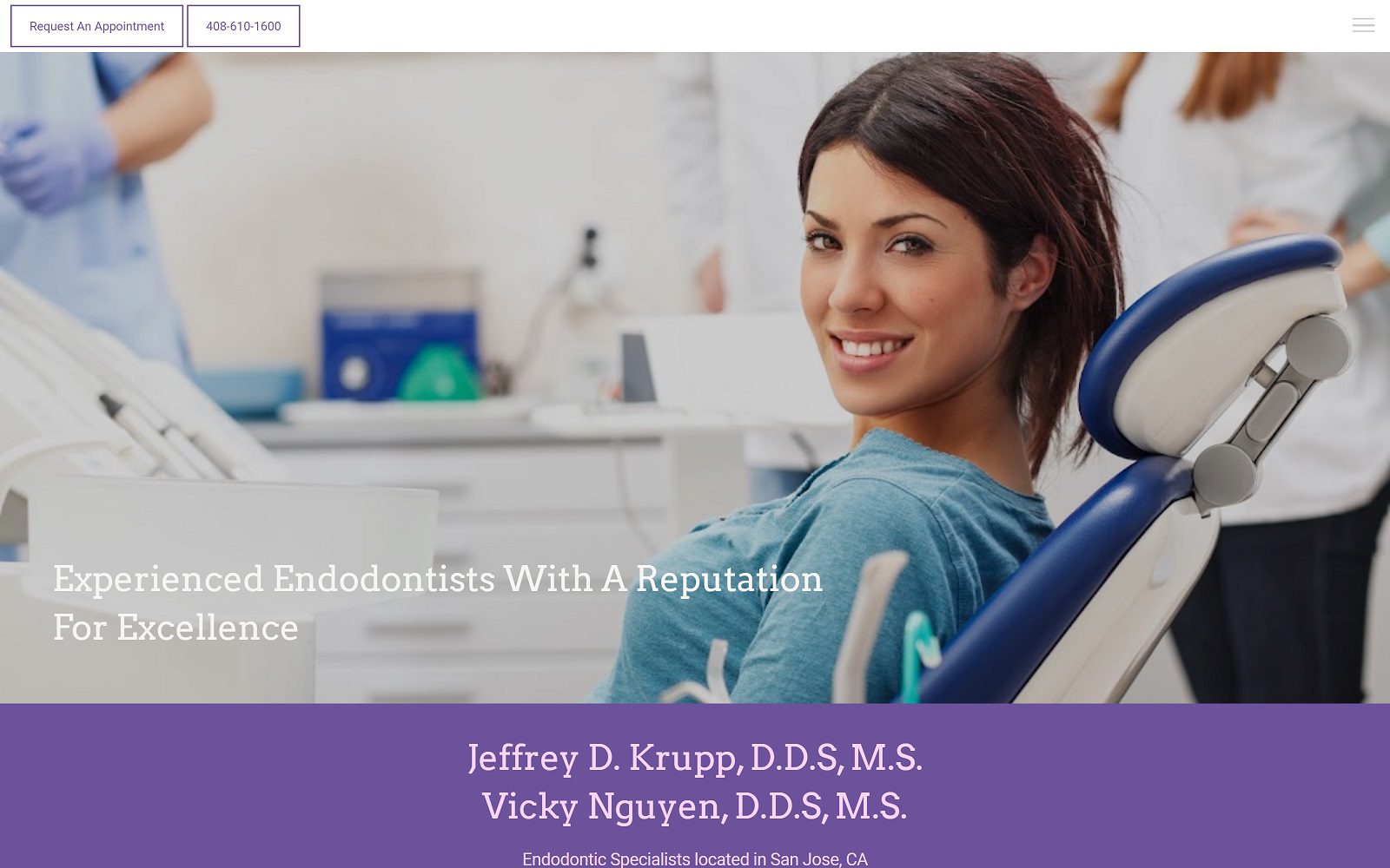 The Screenshot of Jeffrey D. Krupp, D.D.S, M.S. Website