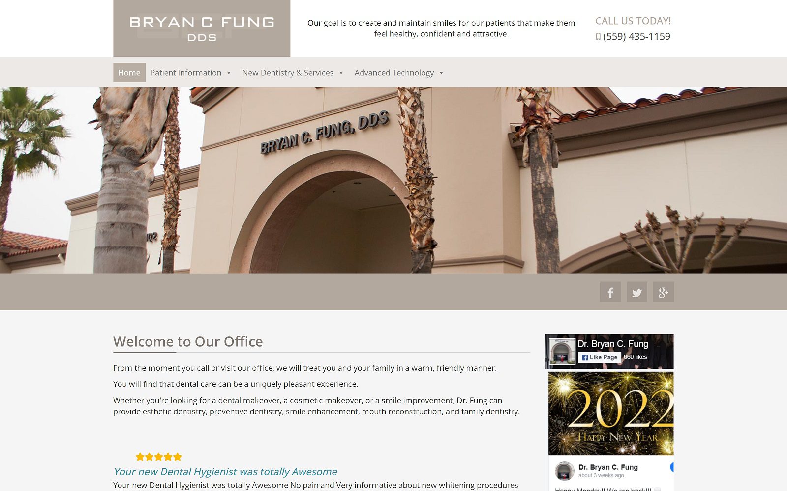 The Screenshot of Bryan C. Fung D.D.S. Website