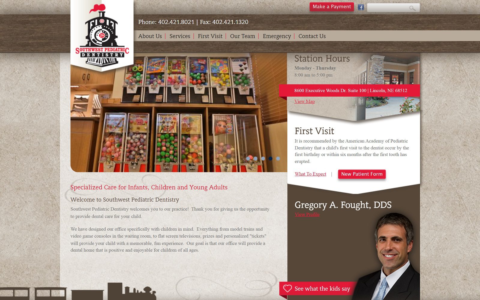 The Screenshot of Southwest Pediatric Dentistry Website