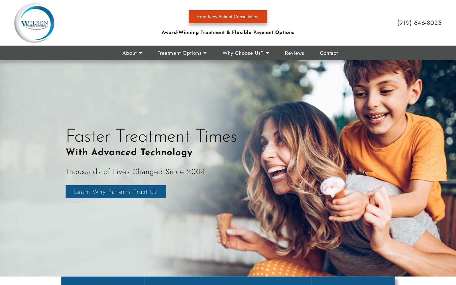 The Screenshot of Wilson Orthodontics Invisalign & Braces Durham NC Dr. Michael J. Wilson Website