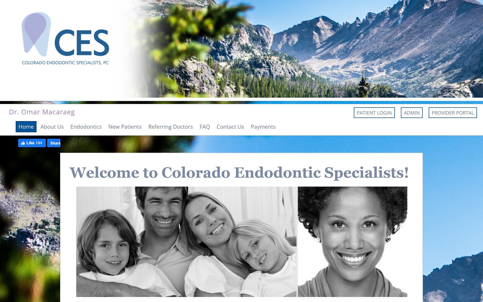 Website homepage screenshot of 303endo.com
