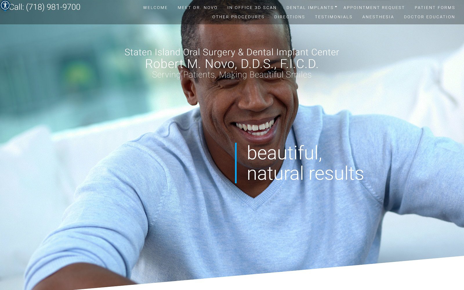 Website homepage screenshot of drnovo.com