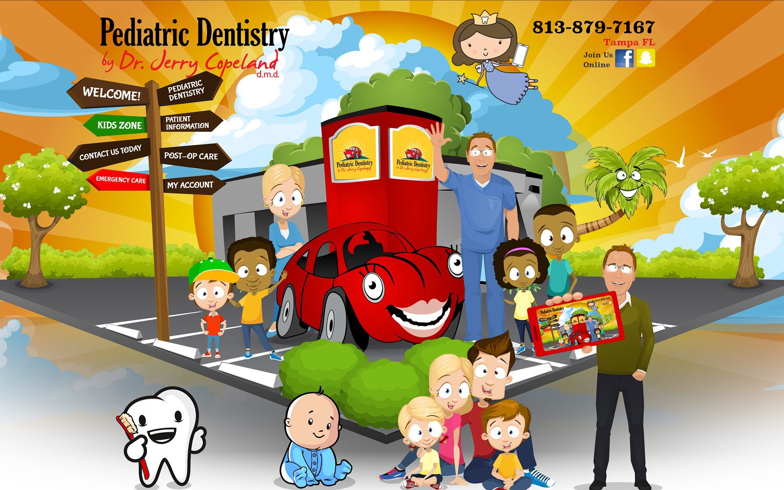 Website homepage screenshot of mykidsteeth.com