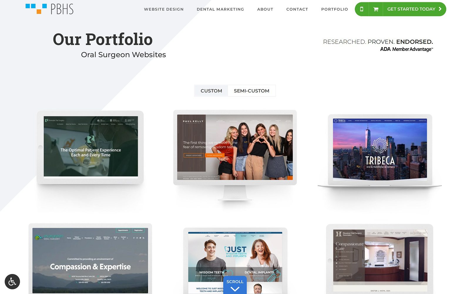PBHS Dental Website Design