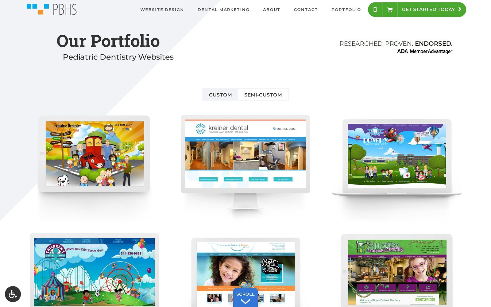PBHS Dental Website Design 
