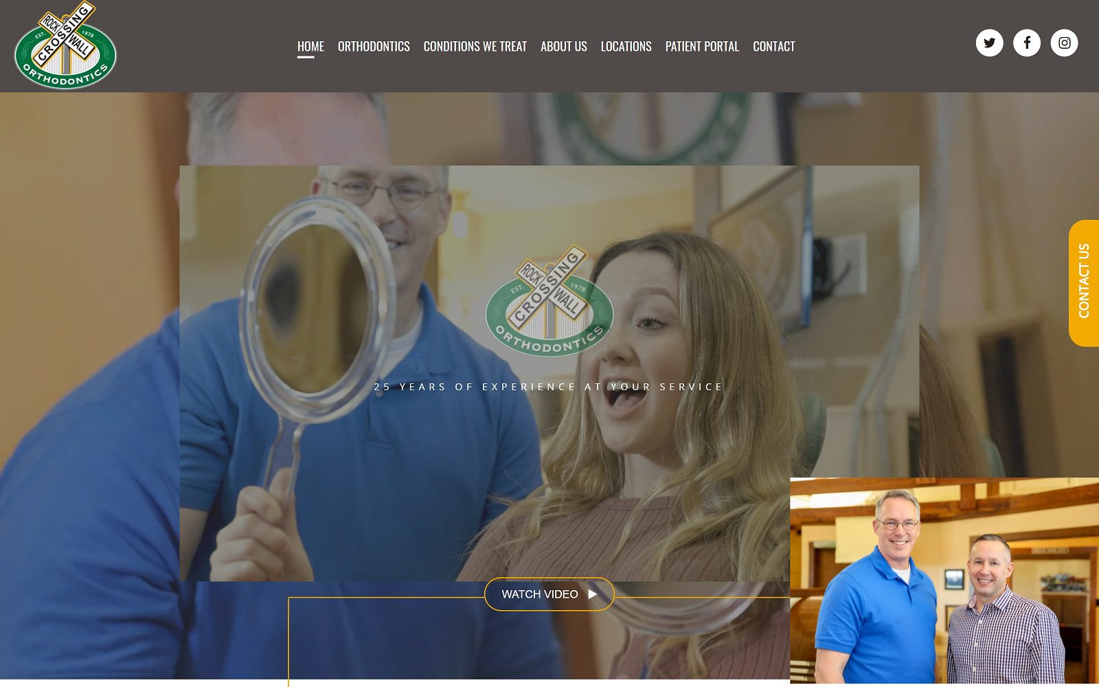 Website homepage screenshot of rockwallcrossingorthodontics.com