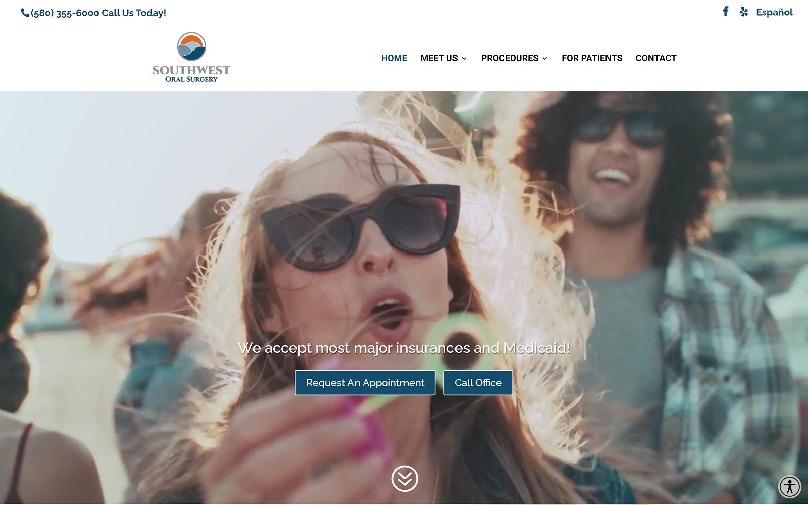 Website homepage screenshot of sworalsurgery.com