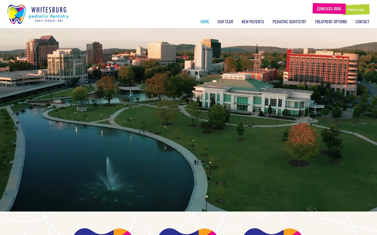 Website homepage screenshot of whitesburgpediatricdentistry.com