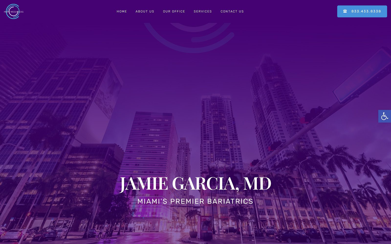 Website homepage screenshot of 357-bariatrics.eblocks.io