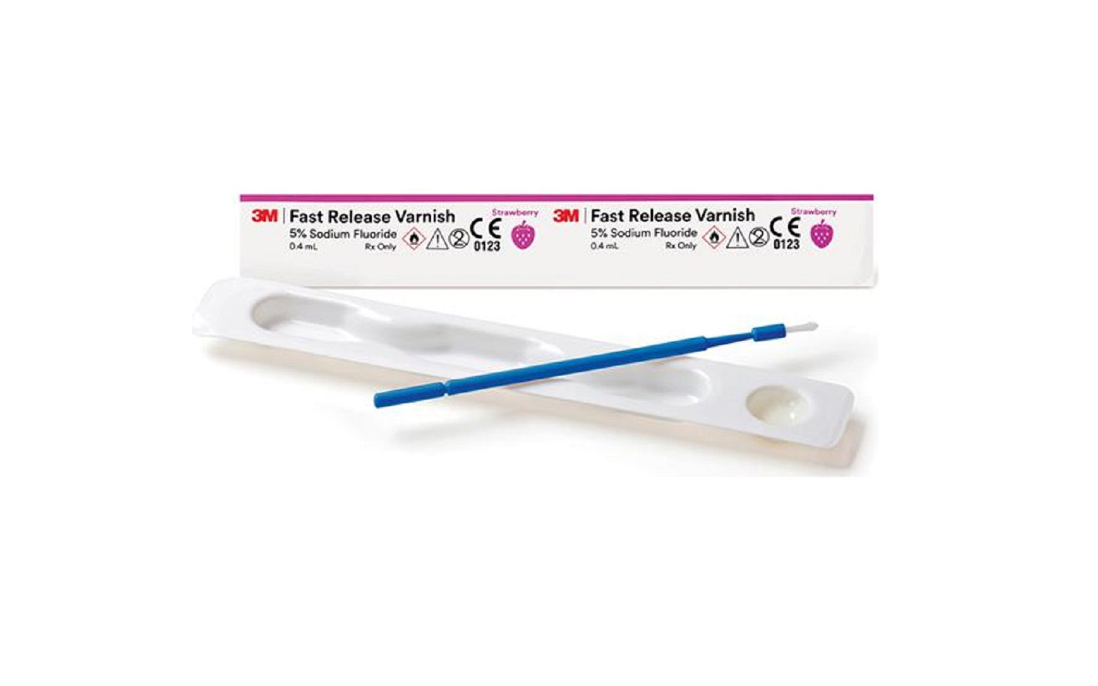 3M Fast Release 5% Sodium Fluoride Varnish, 0.4mL Unit Dose, 50/Pk. Strawberry