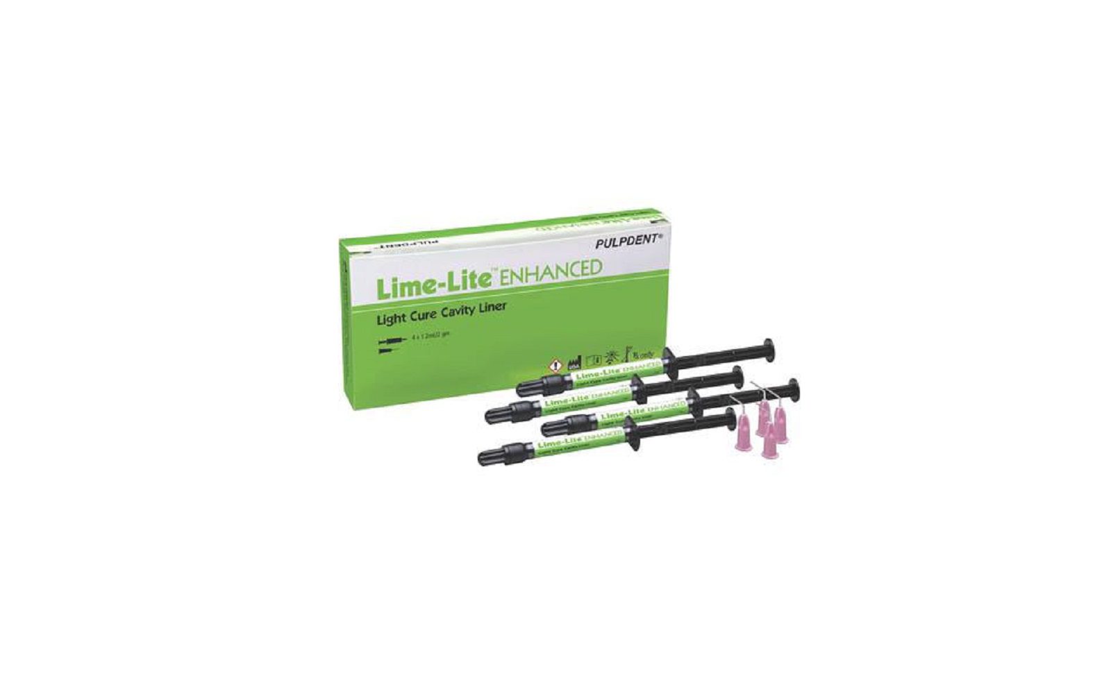 Lime-Lite Enhanced Cavity Liner, Kit: 4 - 1.2 mL Syringes and 20 Applicator Tips