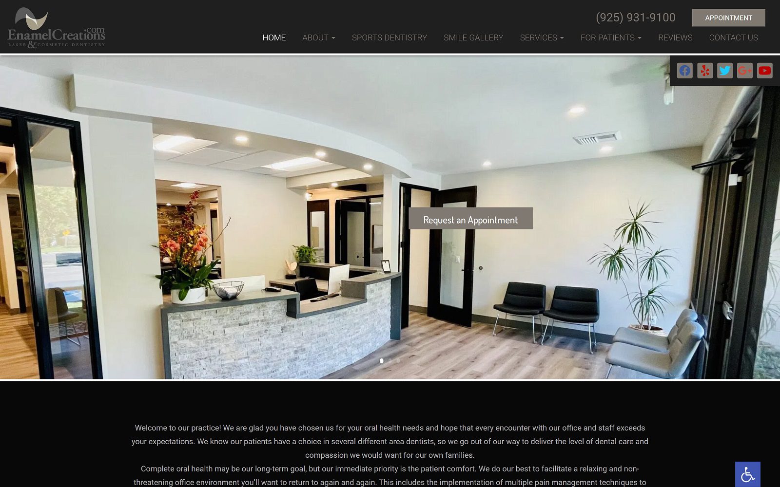Website homepage screenshot of enamelcreations.com