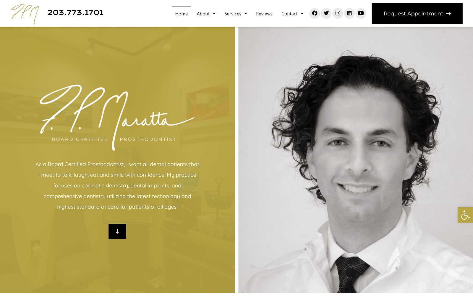 Website homepage screenshot of fpmaratta.com