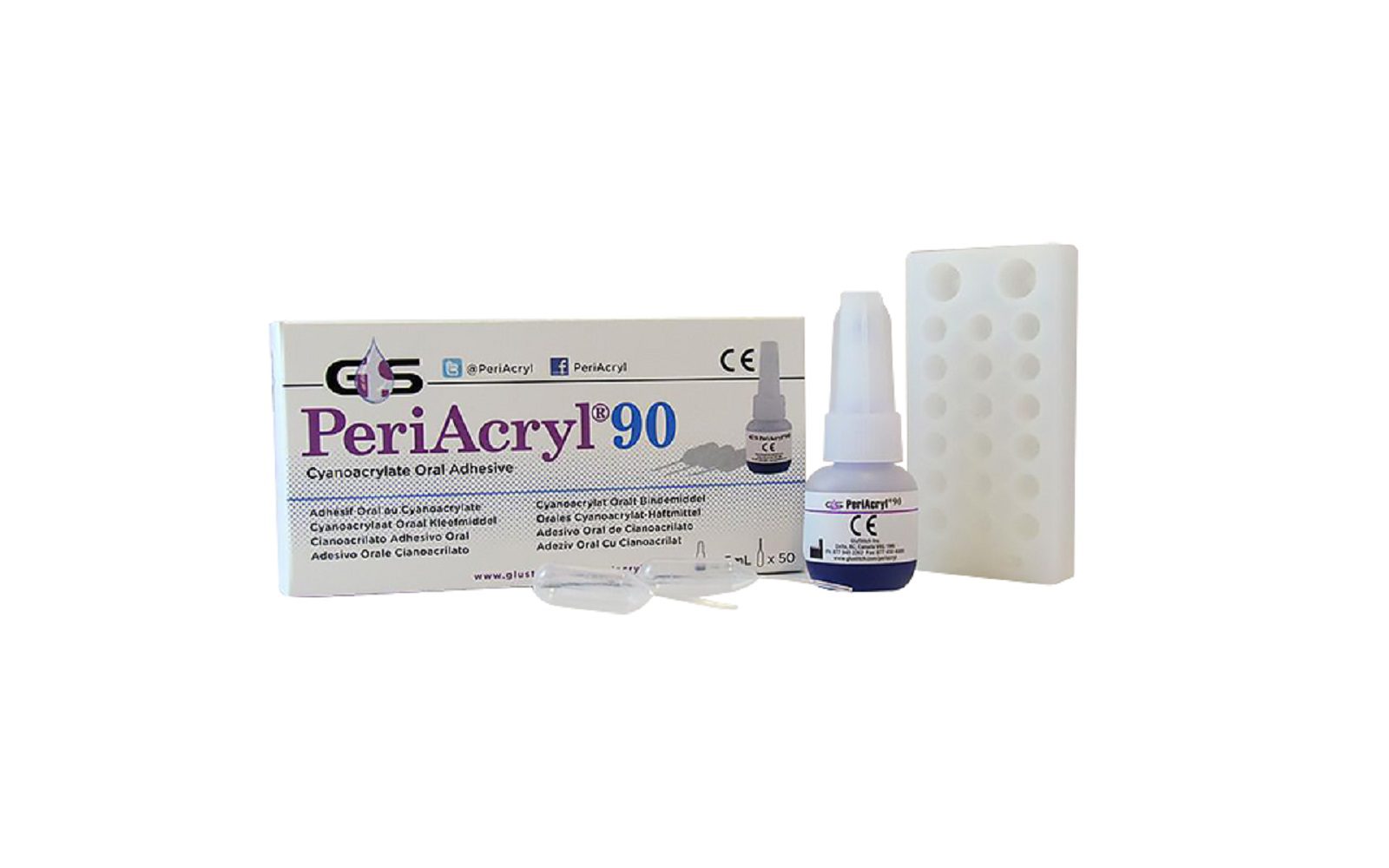 PeriAcryl Periodontal Tissue Adhesive - Multi-Use Kit. Violet color, regular