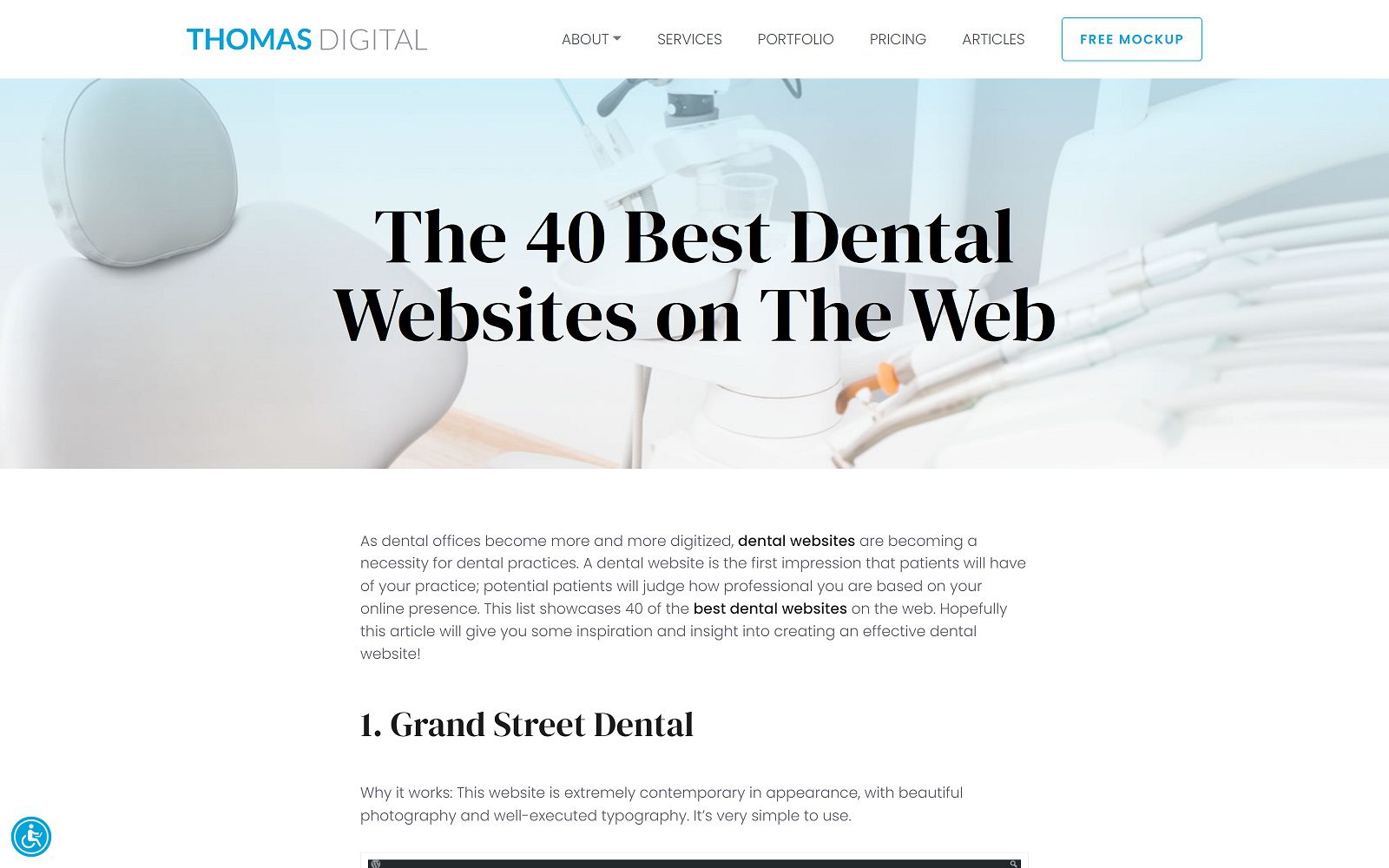 Thomas Digital Web Design website homepage screenshot (thomasdigital.com)