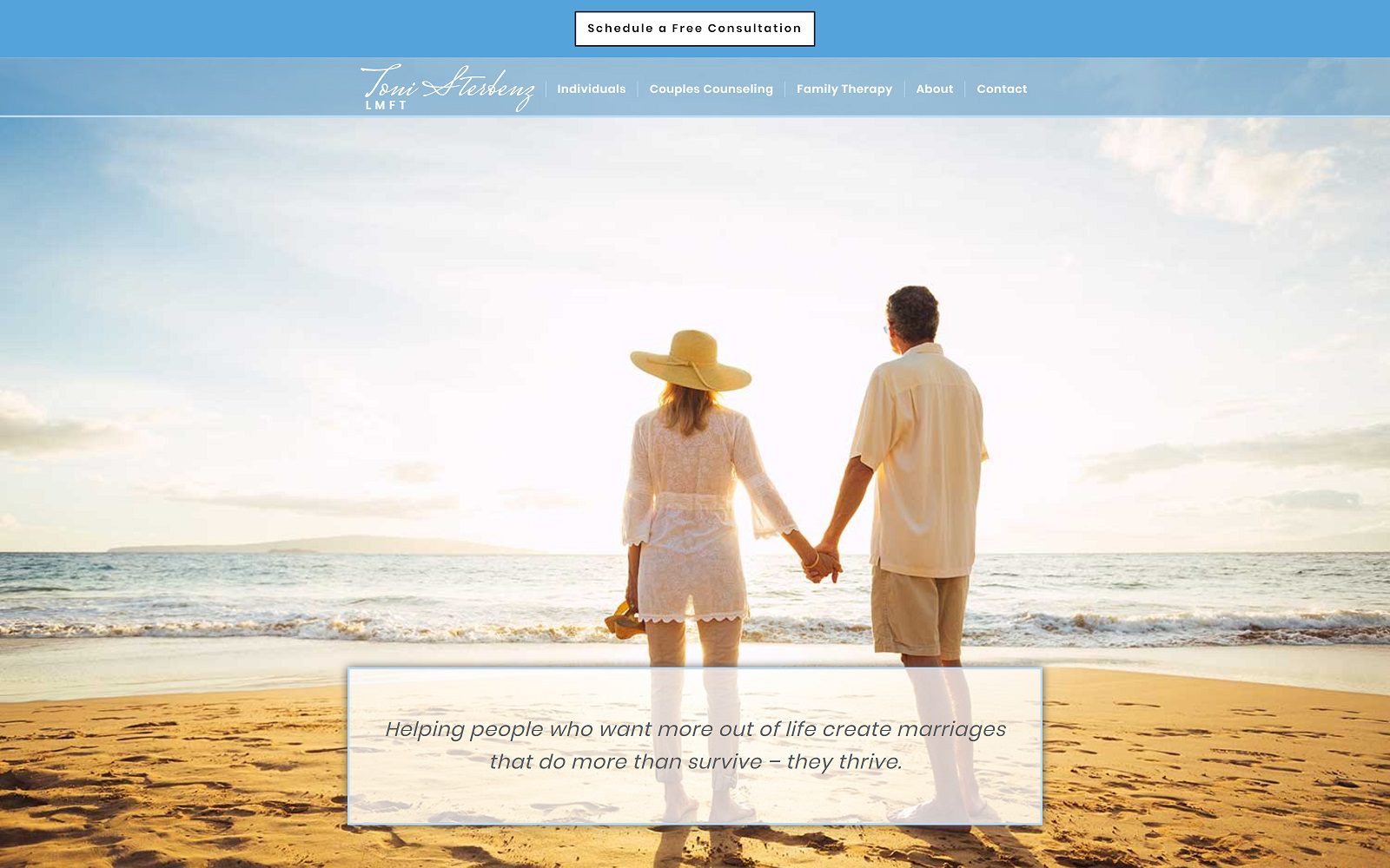 Website homepage screenshot of tonisterbenz.com