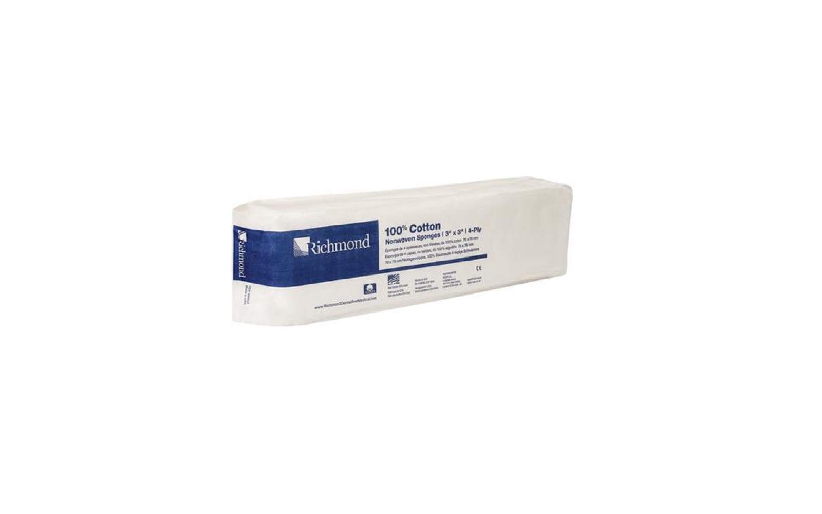 100% Cotton Nonwoven Sponges – Nonsterile 3" x 3", 4000/Pkg